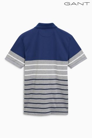 Gant Blue/Grey Striped Poloshirt